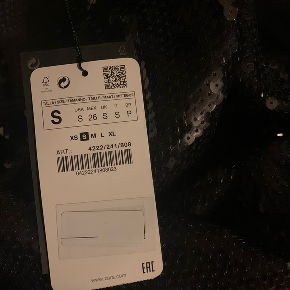 COPY - NWT ZARA BLACK SEQUENCE TOP - Picture 11 of 11